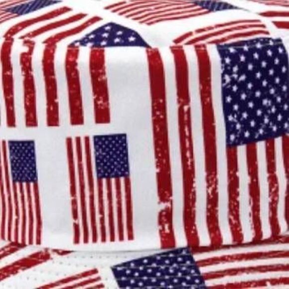 American Flag Print Bucket Sun Hat Unisex - Picture 2 of 2